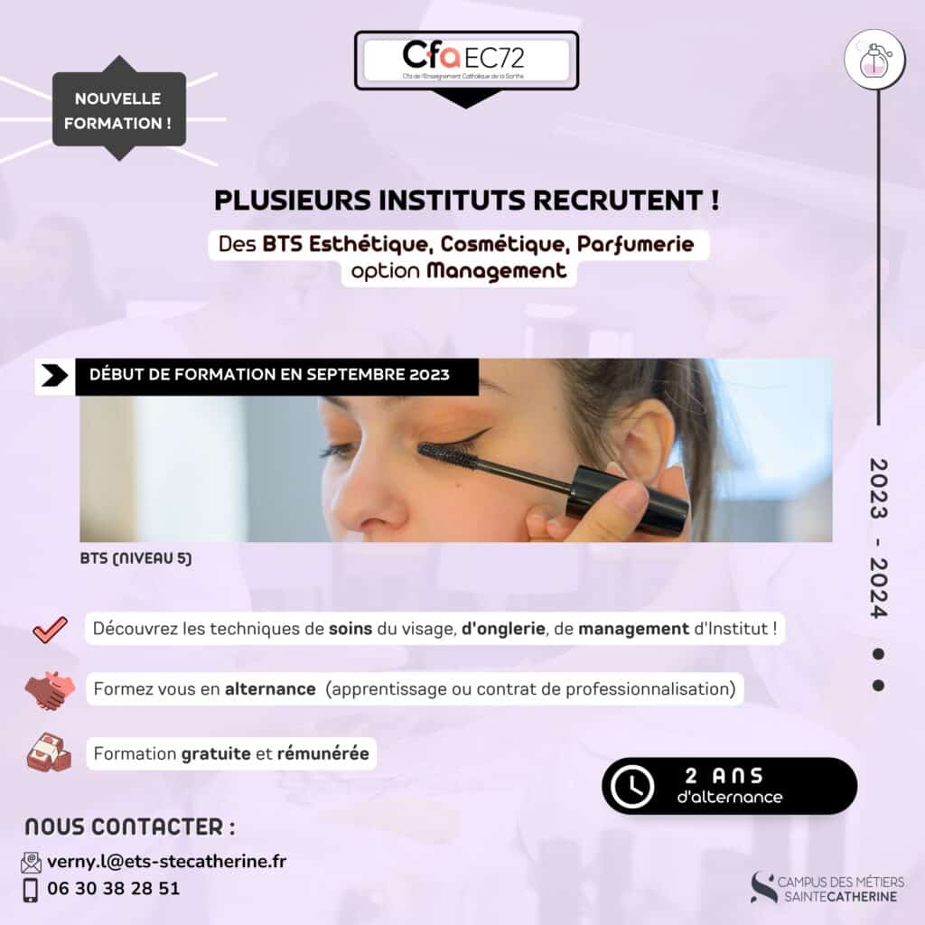 Recrutements Cap Et Bts Métiers De Lesthétique Cosmétique Parfumerie